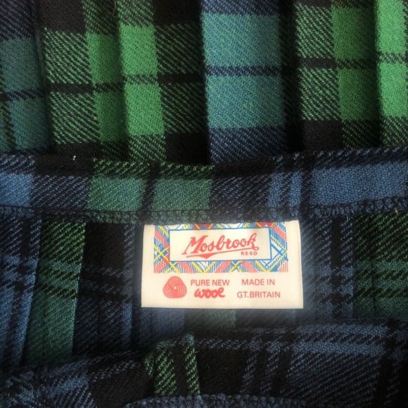 Vintage Mosbrook Authentic Wool Pleated Tartan Plaid Skirt Made in Gr Br… - Picture 3 of 13